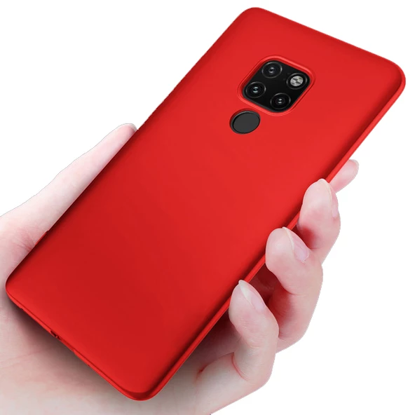Mate 20 X ile Uyumlu Soft Silikon Kılıf  Kırmızı ürün görseli 1