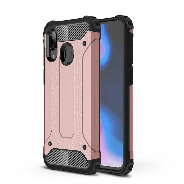 Zore Galaxy A20 ile Uyumlu Crash Silikon Kılıf Rose Gold ürün görseli 1