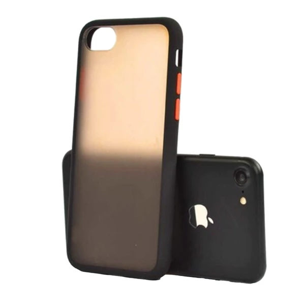 iPhone 7 Plus ile Uyumlu Lent Silikon Kılıf Siyah ürün görseli 1