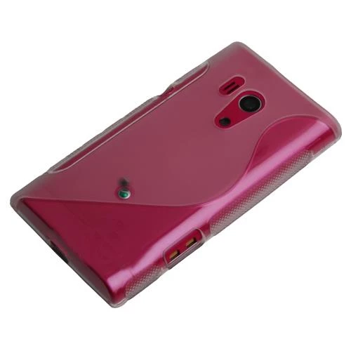 Xperia Acro ile Uyumlu S Desenli Şeffaf Silikon Kılıf Beyaz Renk ürün görseli 1