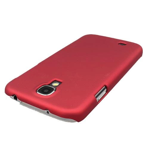 Galaxy S4 i9500 ile Uyumlu Sert Kauçuk Kılıf Kırmızı Renk ürün görseli 1