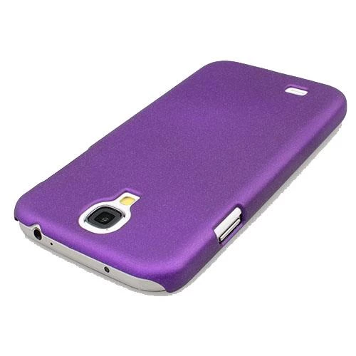 Galaxy S4 i9500 ile Uyumlu Kumlu Sert Kauçuk Kılıf Mor ürün görseli 1
