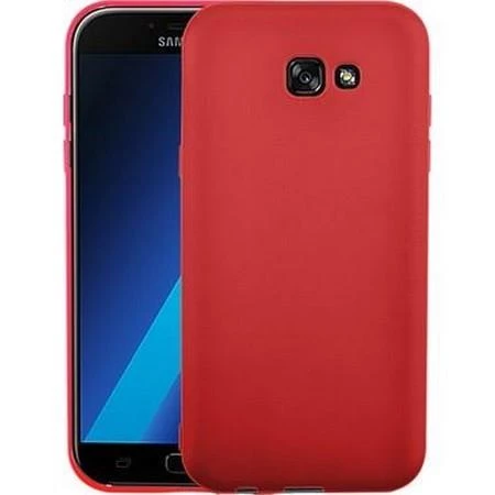 Galaxy A5 2017 ile Uyumlu Silikon Kılıf Kırmızı ürün görseli 1