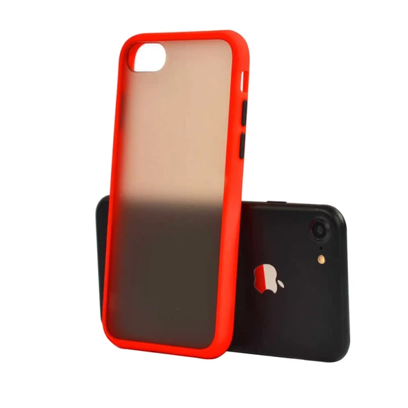 iPhone 7 Plus ile Uyumlu Lent Silikon Kılıf Kırmızı ürün görseli 1