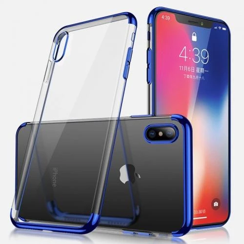 Zore iPhone XS Max ile Uyumlu Glitter Silikon Kılıf Mavi ürün görseli 1
