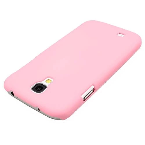 Galaxy S4 i9500 ile Uyumlu Sert Kauçuk Kılıf Pembe Renk ürün görseli 1