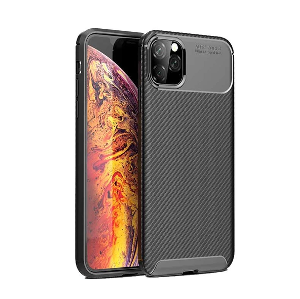 Zore iPhone 11 Pro Max ile Uyumlu Negro Silikon Kılıf Siyah ürün görseli 1