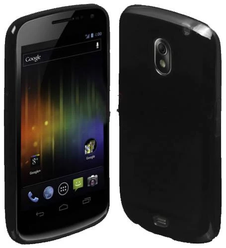 Galaxy Nexus i9250 ile Uyumlu Parlak Silikon Kılıf Siyah Renk ürün görseli 1
