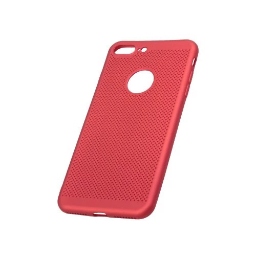 iPhone 7 Plus ile Uyumlu Rubber Delikli Silikon Kılıf Kırmızı ürün görseli 1
