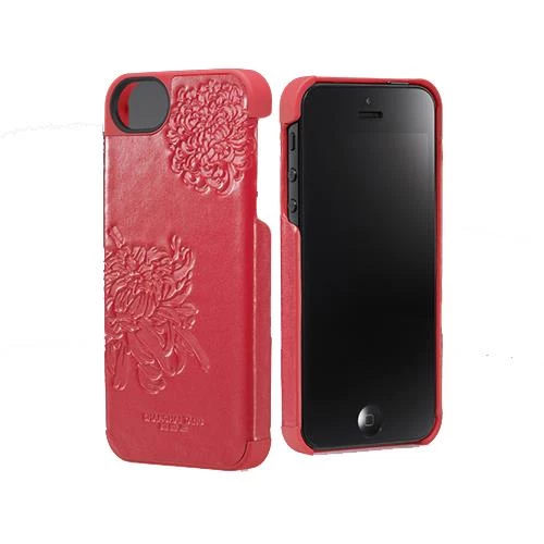 iPhone SE/5S/5 ile Uyumlu Shanghai Tang Deri Kaplamalı Sert Kılıf  Chrysanthemum (ST-508) ürün görseli 1