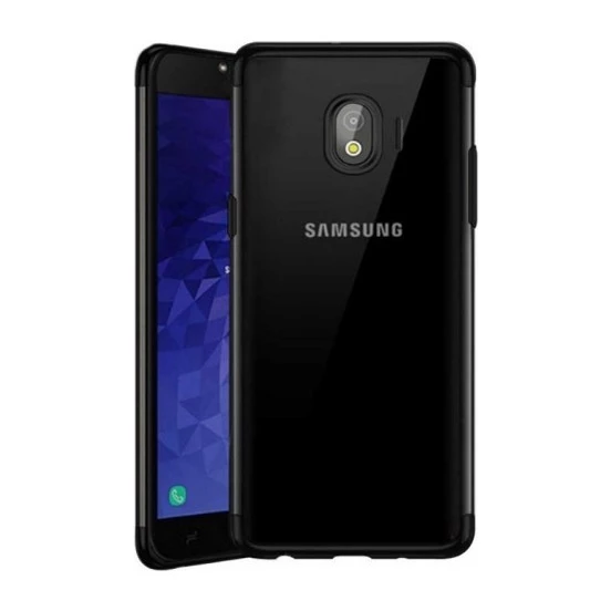 Zore Galaxy J4 2018 ile Uyumlu Glitter Silikon Kılıf Siyah ürün görseli 1