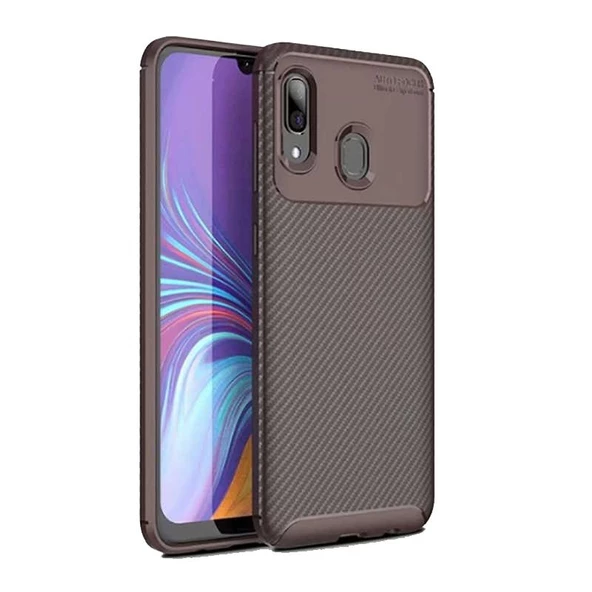 Zore Galaxy A10 ile Uyumlu Negro Silikon Kılıf Kahverengi ürün görseli 1