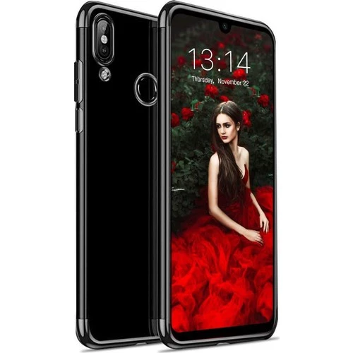 Zore Redmi Note 7 ile Uyumlu Glitter Silikon Kılıf Siyah ürün görseli 1