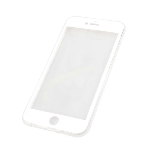 iPhone 7 Plus ile Uyumlu Kılıf 360 Full Kaplama Silikon Beyaz ürün görseli 1