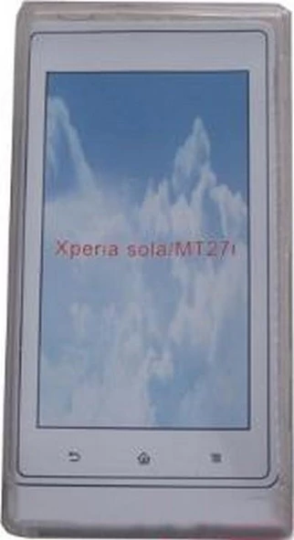 Xperia Sola ile Uyumlu Şeffaf Kılıf Beyaz Renk ürün görseli 1