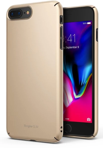 Ringke Slim iPhone 7/8 Plus ile Uyumlu KIlıf Royal Gold İnce Şık Tasarım ürün görseli 1