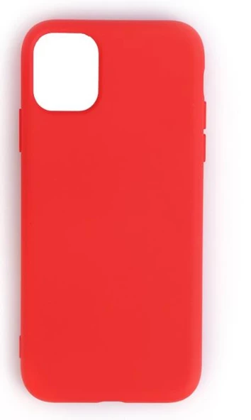 iPhone 11 Pro Max ile Uyumlu Cappy Silikon Kılıf Kırmızı ürün görseli 1