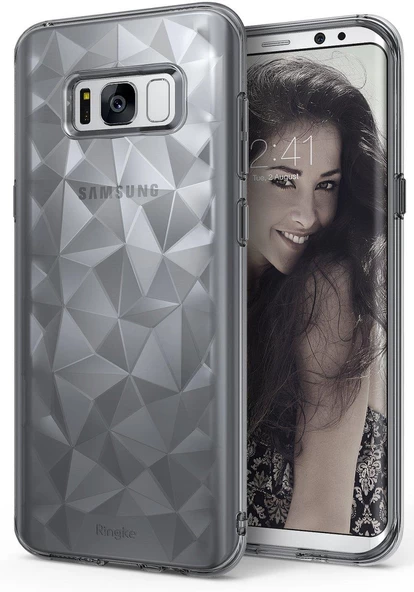 Ringke Air Prism 3D Elmas Yansıması Galaxy S8 ile Uyumlu Kılıf Smoke Black ürün görseli 1