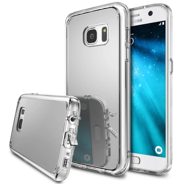 Ringke Mirror Fusion Galaxy S7 ile Uyumlu Aynalı Kılıf Silver ürün görseli 1