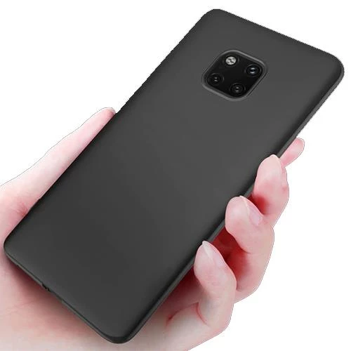 Mate 20 Pro ile Uyumlu Soft Silikon Kılıf  Siyah ürün görseli 1