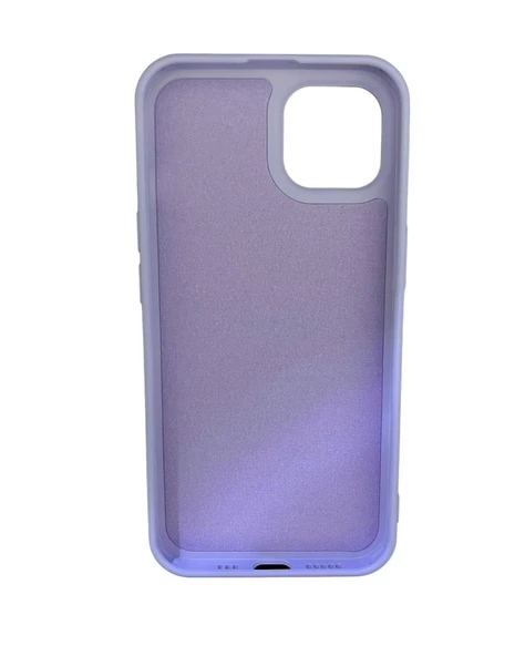 iPhone 13 Pro ile Uyumlu Cappy Silikon Kılıf Mor - Resim 2