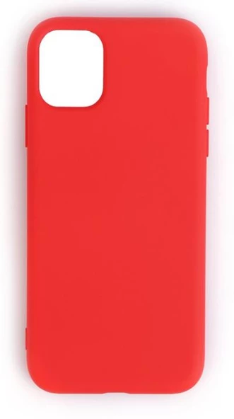 iPhone 11 ile Uyumlu Cappy Silikon Kılıf Kırmızı ürün görseli 1