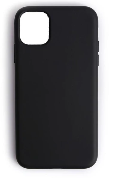 iPhone 11 Pro Max ile Uyumlu Cappy Silikon Kılıf Siyah ürün görseli 1