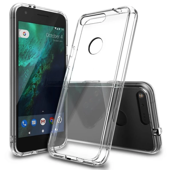 Ringke Fusion Pixel XL ile Uyumlu Kılıf Crystal Clear ürün görseli 1