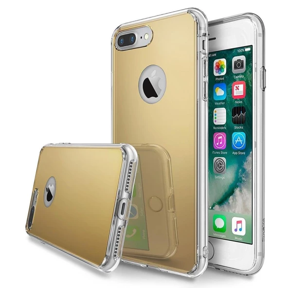 Ringke Mirror Fusion İphone 7 Plus ile Uyumlu Aynalı Kılıf Royal Gold ürün görseli 1