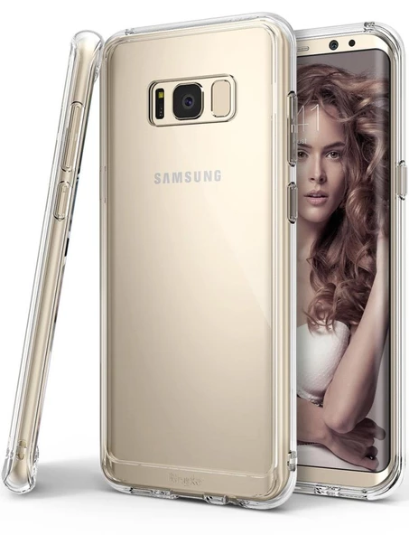 Ringke Fusion Galaxy S8 Plus ile Uyumlu Kılıf Crystal Clear ürün görseli 1