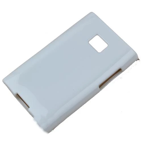 Optimus L3 ile Uyumlu Parlak Silikon Kılıf Beyaz ürün görseli 1