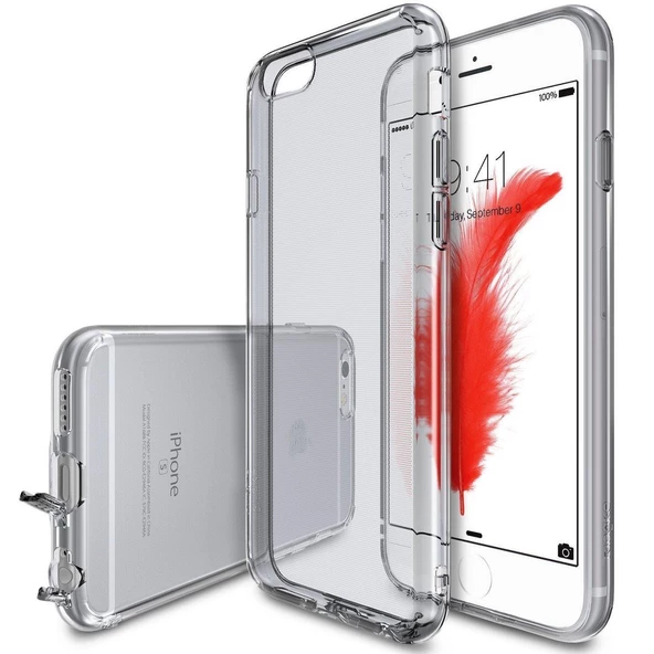 Ringke Air iPhone 6s Plus/ 6 Plus ile Uyumlu KIlıf Smoke Black ürün görseli 1