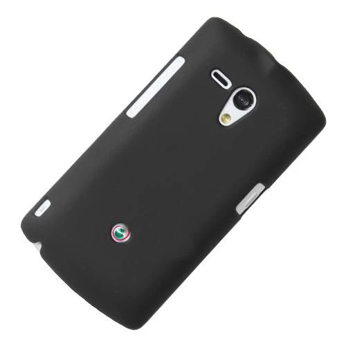 Xperia Neo L ile Uyumlu Sert Kauçuk Kılıf Siyah Renk ürün görseli 1