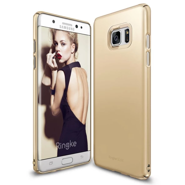 Ringke Slim Galaxy Note 7 FE ile Uyumlu Kılıf Royal Gold ürün görseli 1