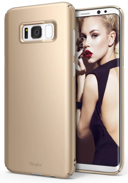 Ringke Slim Galaxy S8 Plus ile Uyumlu Kılıf Royal Gold ürün görseli 1