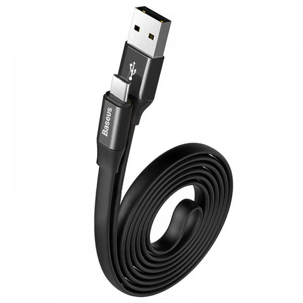 Baseus Nimble 2A Type-C Şarj ve Data Kablosu 1.2 Metre Siyah CATMBJ-AO1 ürün görseli 1