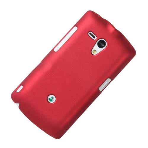Xperia Neo L ile Uyumlu Sert Kauçuk Kılıf Kırmızı Renk ürün görseli 1