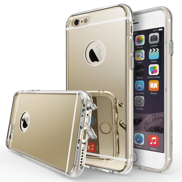 Ringke Mirror Fusion iPhone 6s/ 6 ile Uyumlu Aynalı Kılıf Royal Gold ürün görseli 1