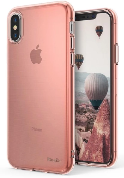 Ringke Air iPhone X ile Uyumlu KIlıf Rose Gold 1.04 mm ürün görseli 1