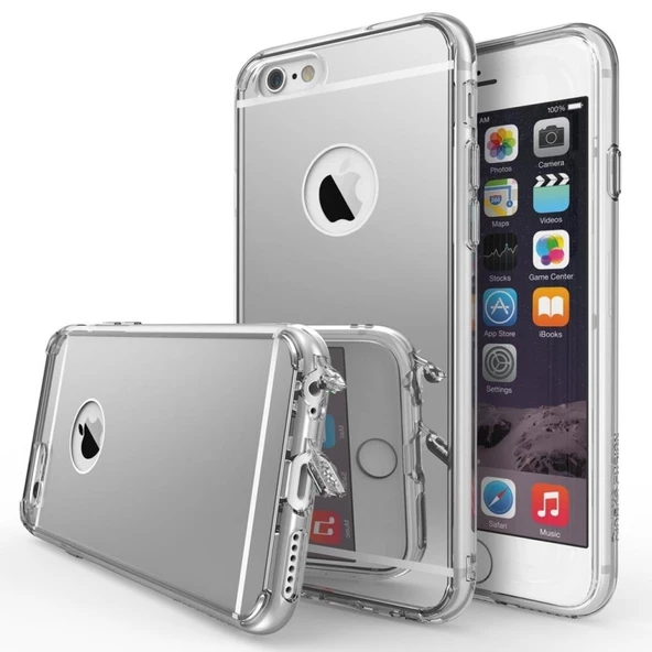 Ringke Mirror Fusion iPhone 6s Plus/ 6 Plus ile Uyumlu Aynalı Kılıf Silver ürün görseli 1