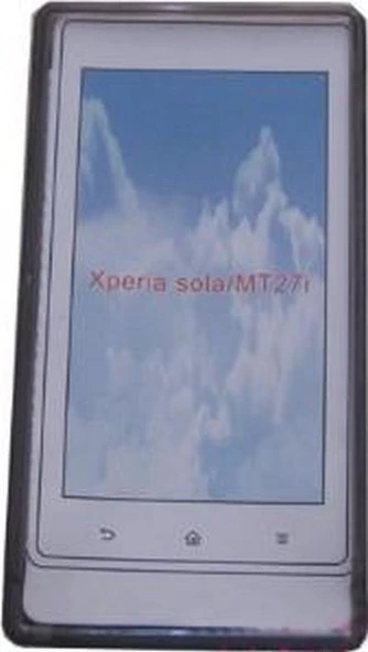 Xperia Sola ile Uyumlu Şeffaf Kılıf Siyah Renk ürün görseli 1