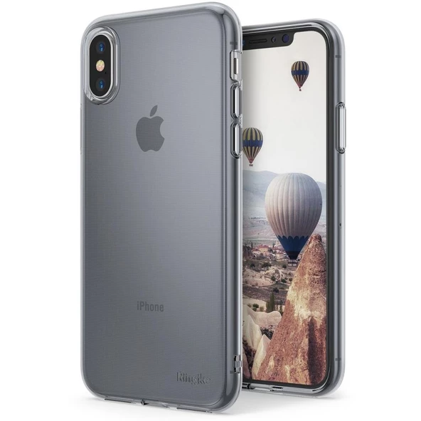 Ringke Air iPhone X ile Uyumlu KIlıf Smoke Black Ultra Hafif Esnek İnce Renkli Transparan 1.04 mm ürün görseli 1