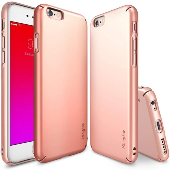 Ringke Slim iPhone 6s Plus/ 6 Plus ile Uyumlu KIlıf Rose Gold ürün görseli 1