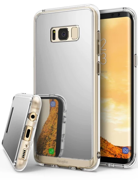 Ringke Mirror Fusion Galaxy S8 Plus ile Uyumlu Aynalı Kılıf Silver ürün görseli 1