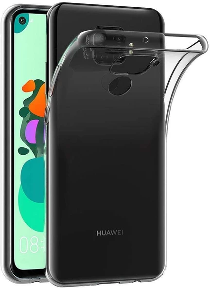 Mate 30 Lite ile Uyumlu Şeffaf Silikon Kılıf ürün görseli 1