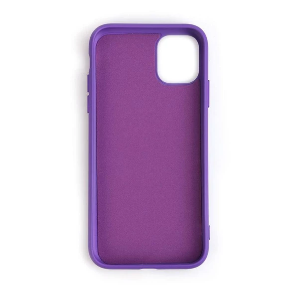iPhone 11 ile Uyumlu Cappy Silikon Kılıf Mor - Resim 2