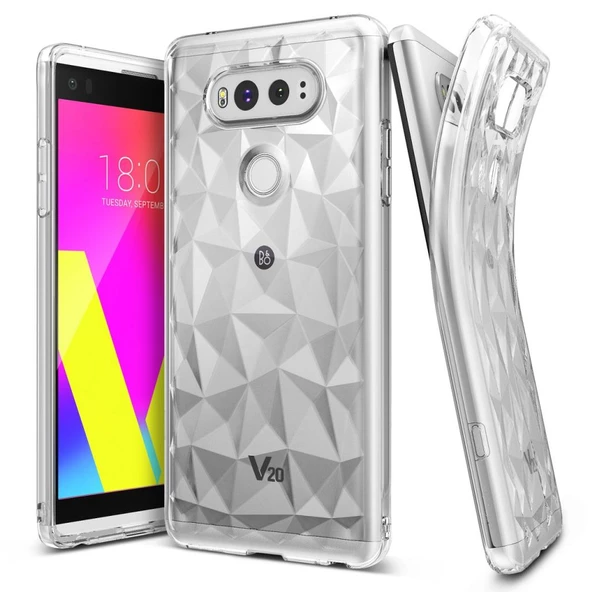 Ringke Air Prism 3D Elmas Yansıması V20 ile Uyumlu Kılıf Clear ürün görseli 1
