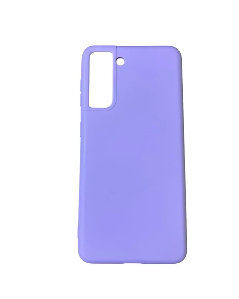 Galaxy S21 ile Uyumlu Cappy Silikon Kılıf Lila ürün görseli 1