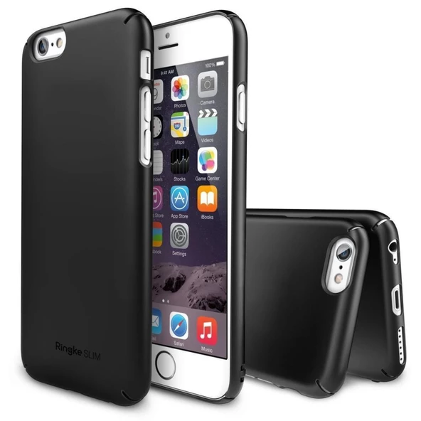 Ringke Slim iPhone 6s Plus/ 6 Plus ile Uyumlu KIlıf SF Black ürün görseli 1