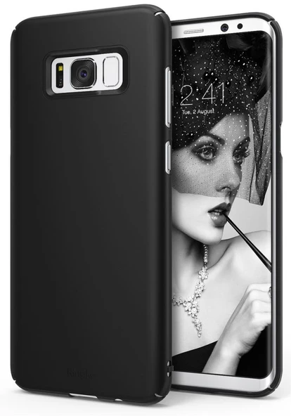 Ringke Slim Galaxy S8 Plus ile Uyumlu Kılıf SF Black ürün görseli 1